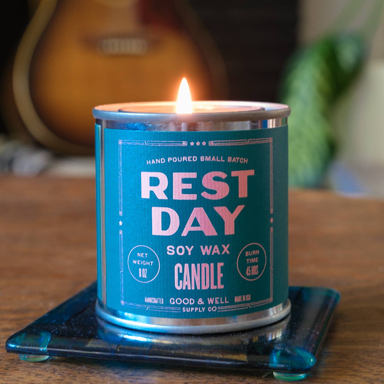 Rest Day Soy Candle : 1/2 Pint / Cotton Wick