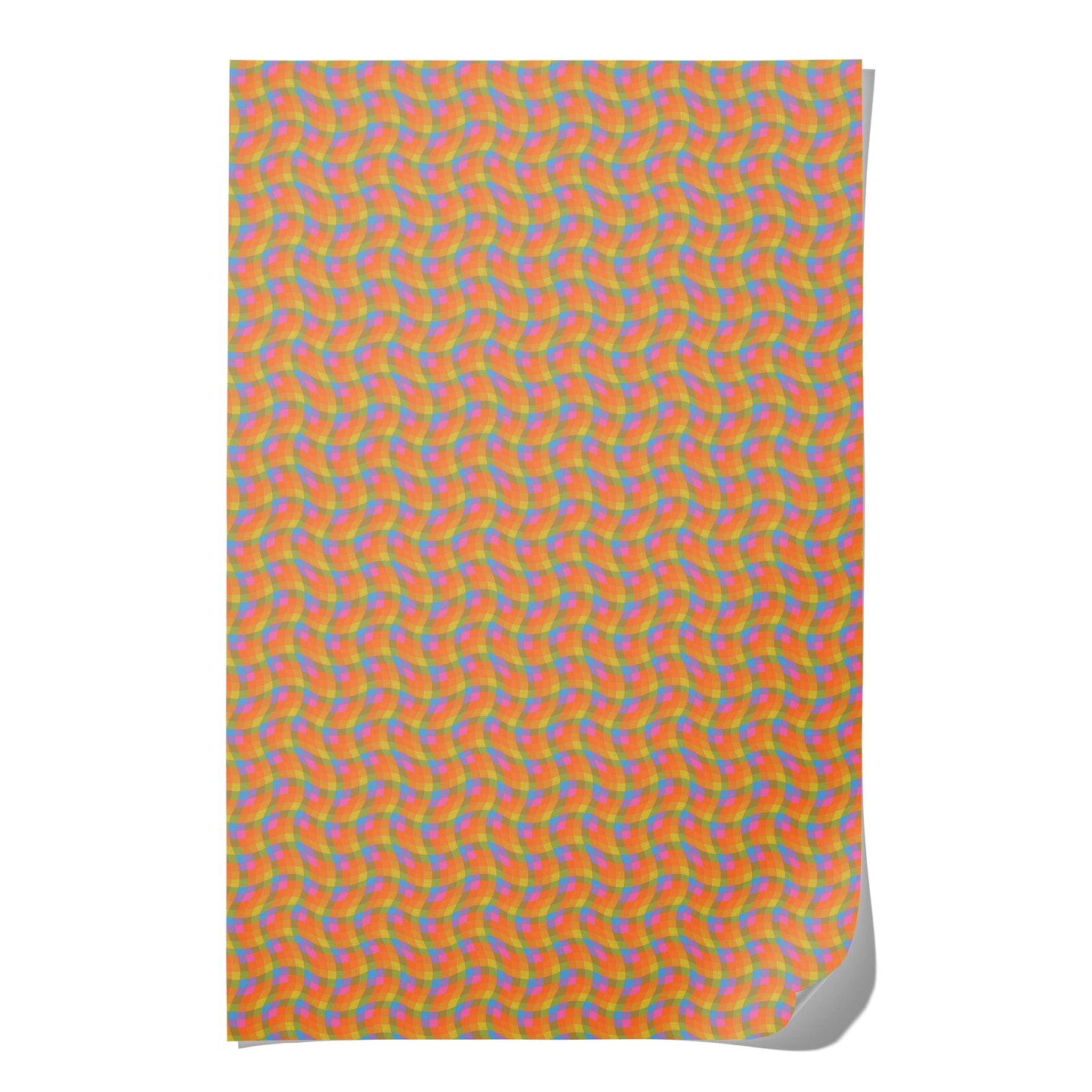 Trippy Checker wrapping paper: Rolls of 3 sheets