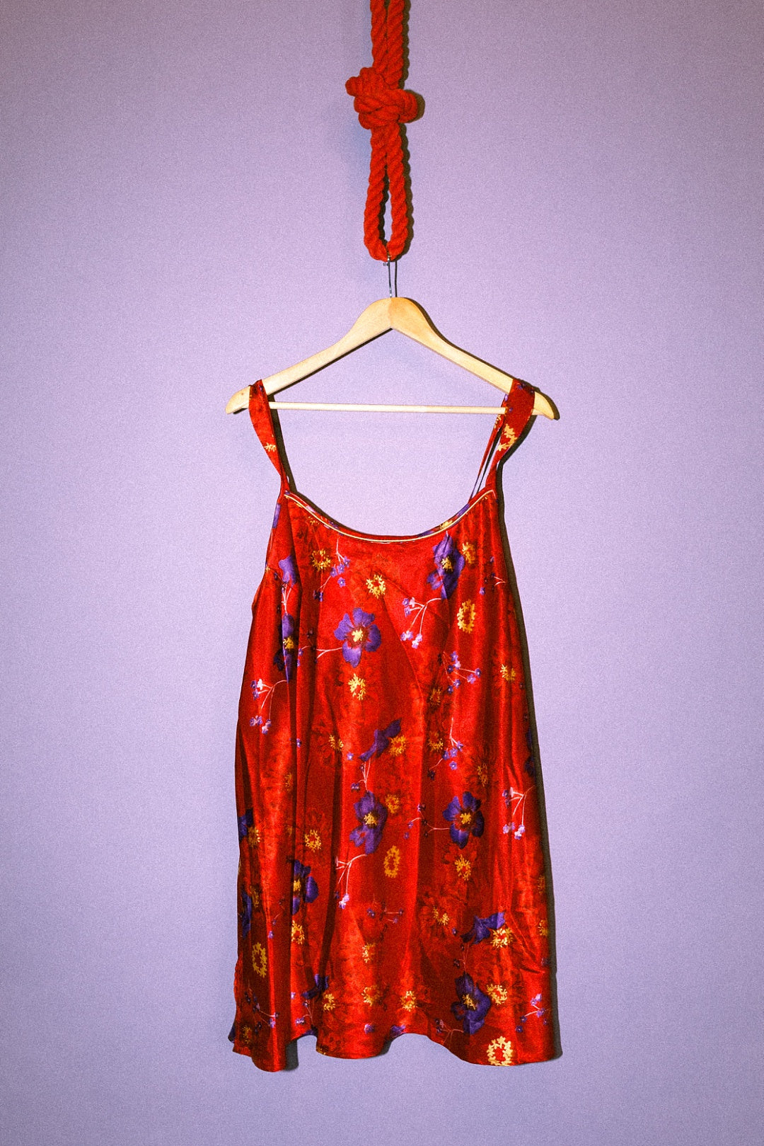 Morgan Taylor Intimates Red Floral Slip, 1X