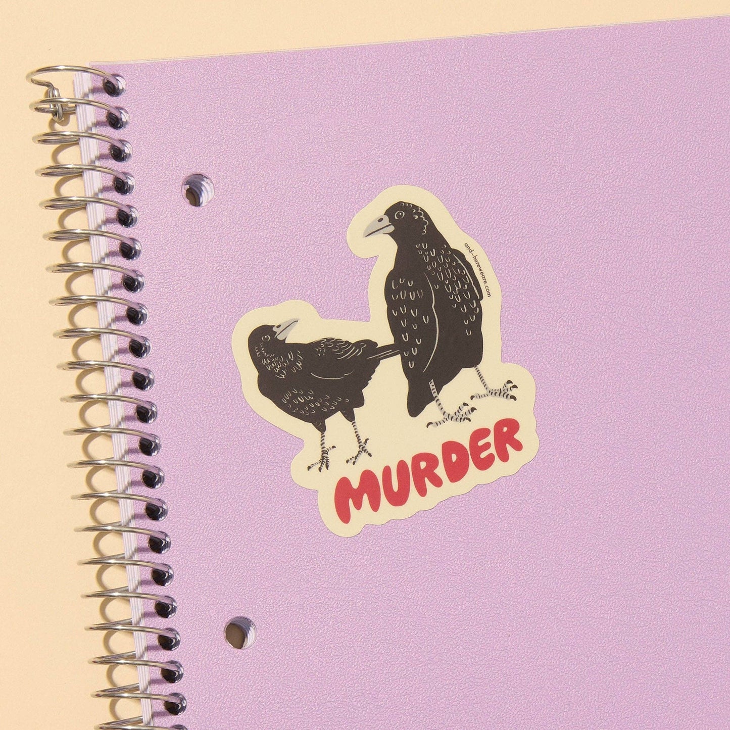 Murder Crow Vinyl Halloween Sticker - Fathers Day Gift Mothers Day