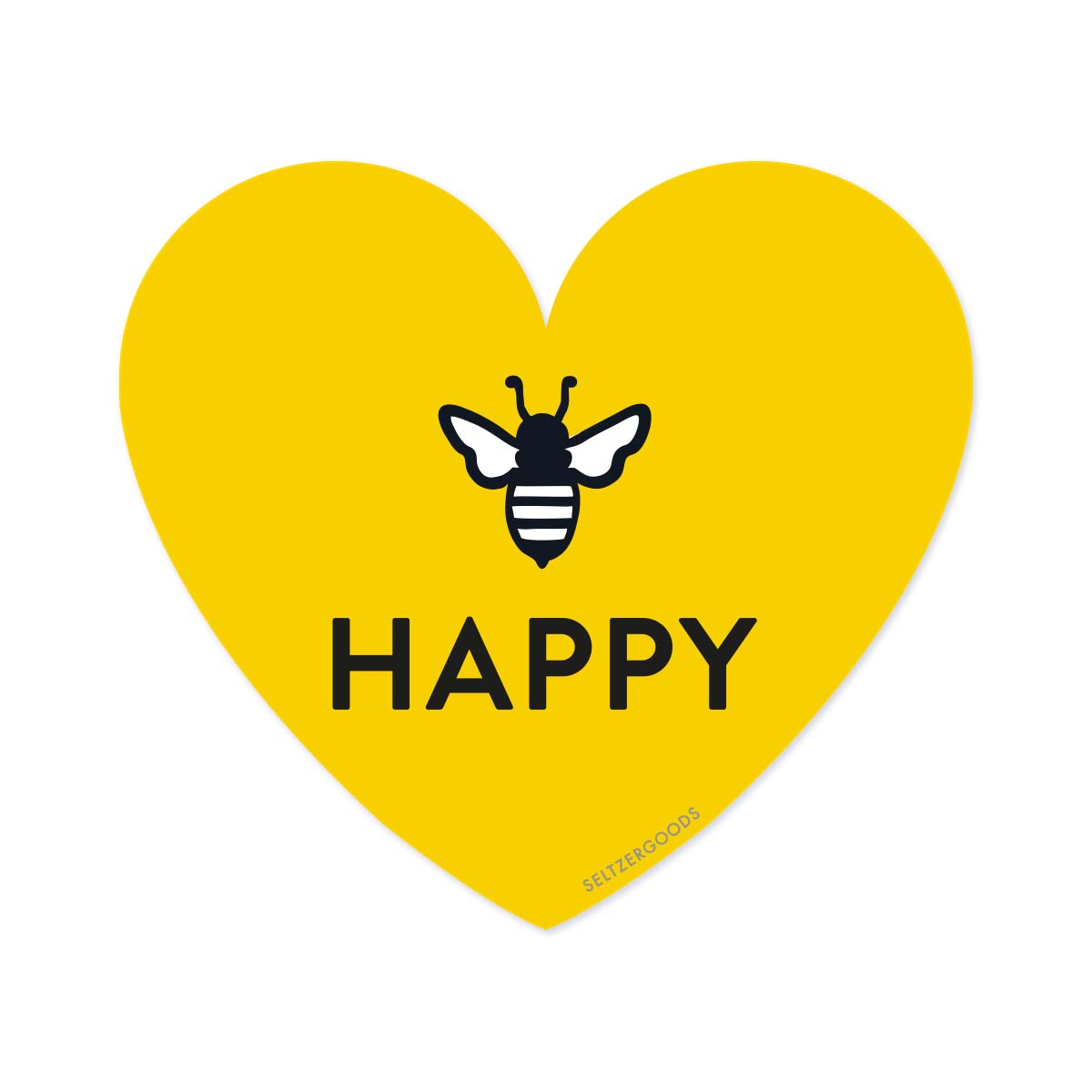 Bee Happy Heart Sticker