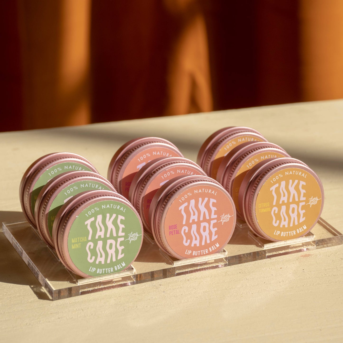 Display Stand - Take Care Lip Butter Balm - Simple Acrylic: 9