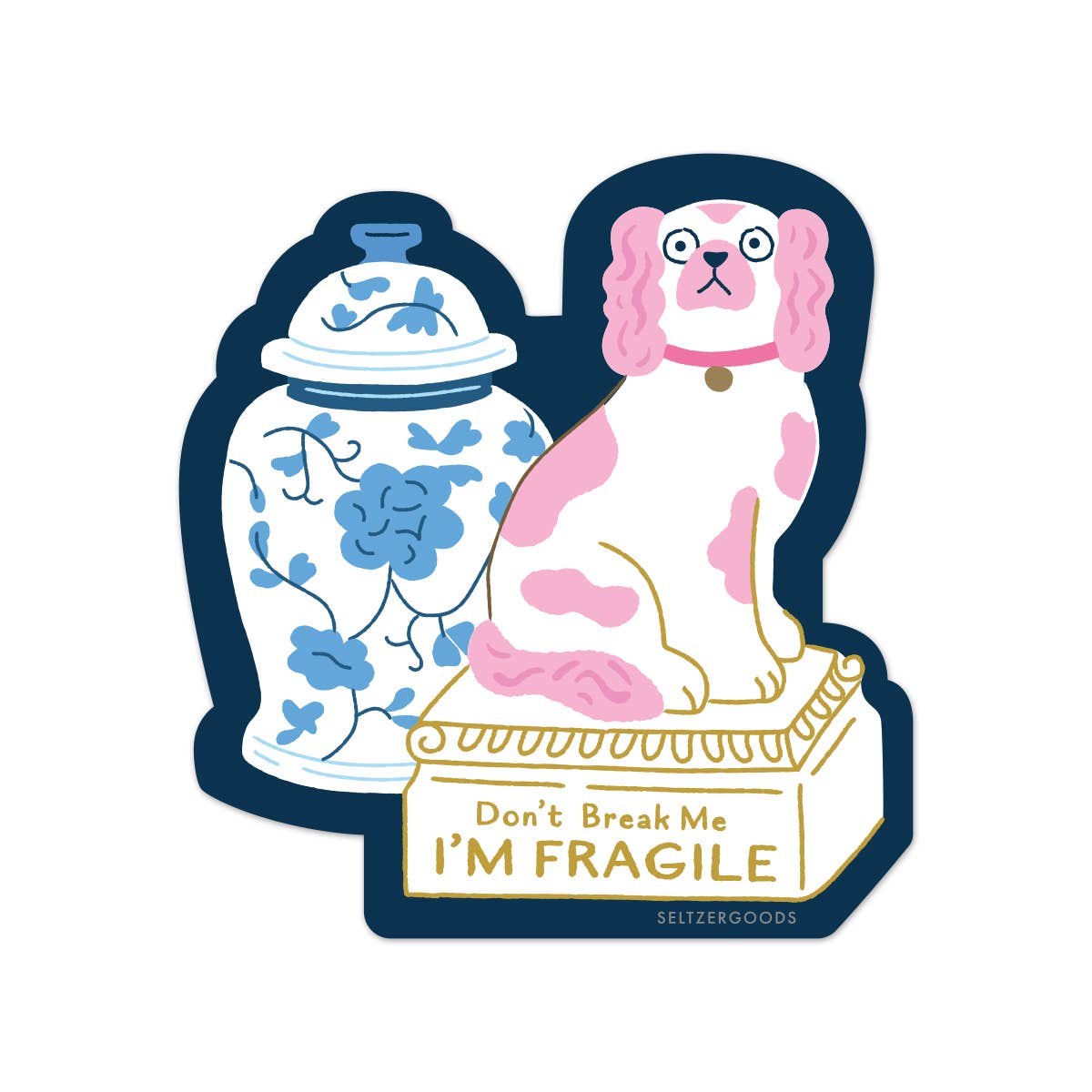 Fragile Dog Sticker