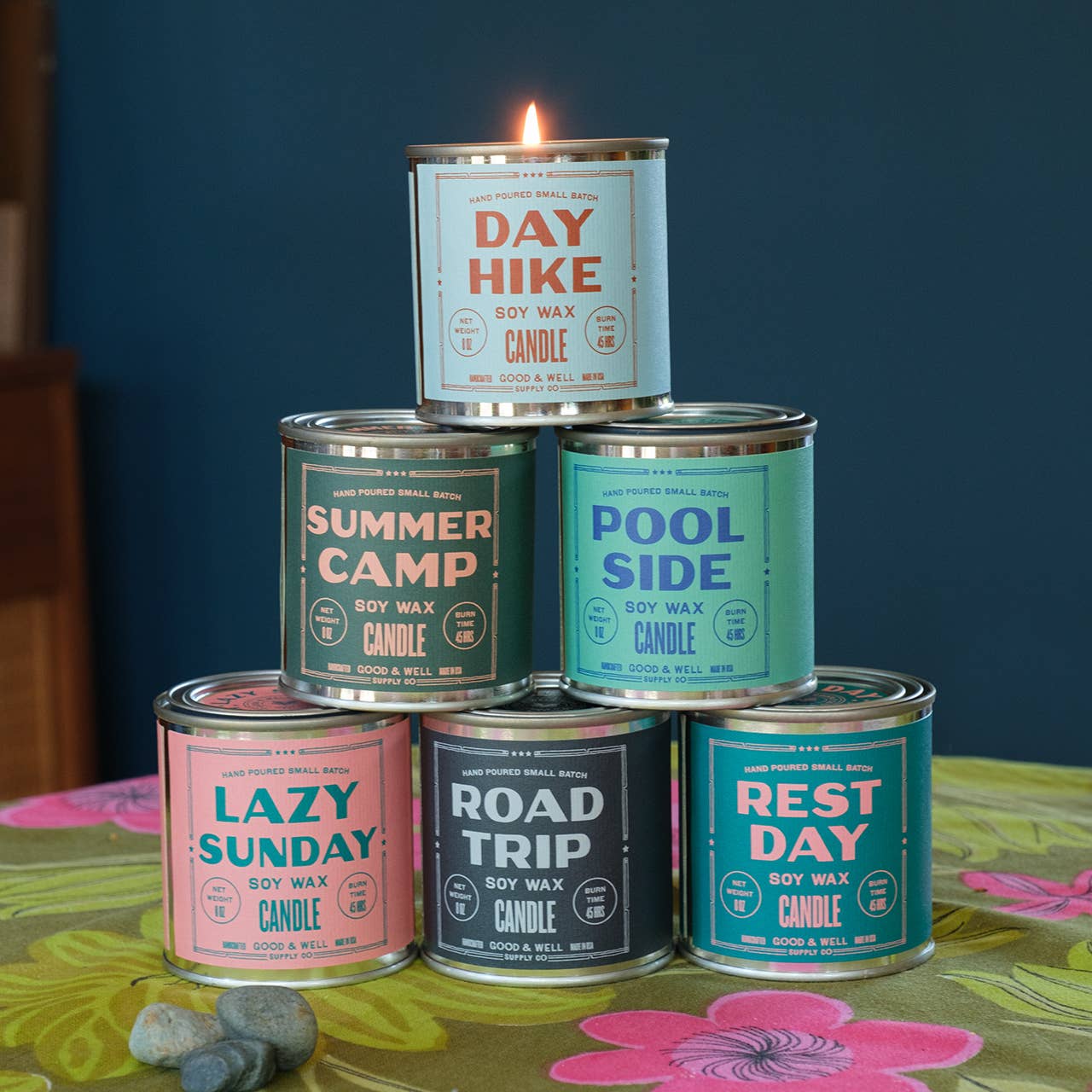 Rest Day Soy Candle : 1/2 Pint / Cotton Wick