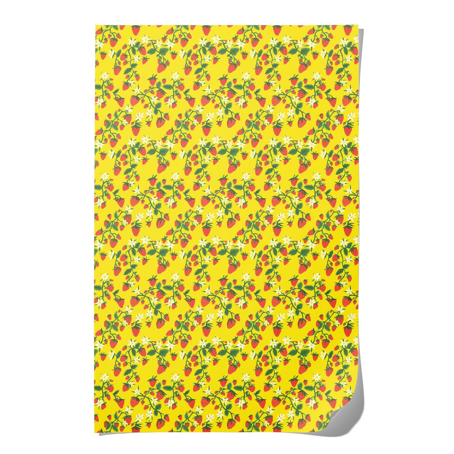 Strawberry Patch wrapping paper: Rolls of 3 sheets