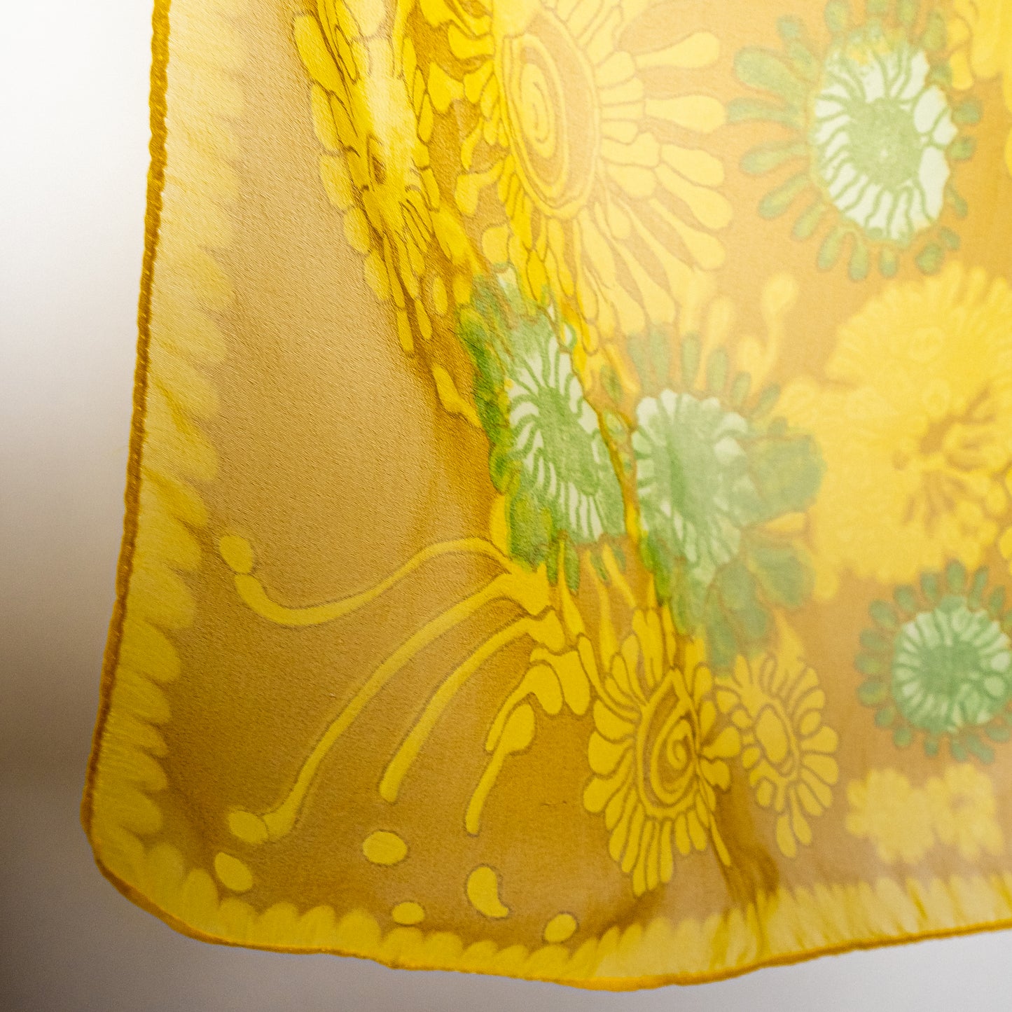 Vintage Sheer Floral Scarf