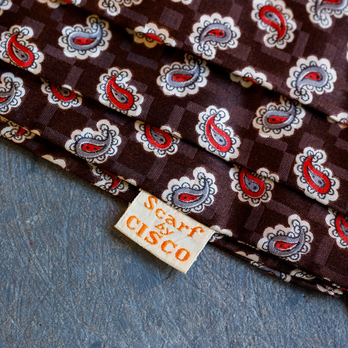 1940's Pure Silk Paisley Scarf by Cisco