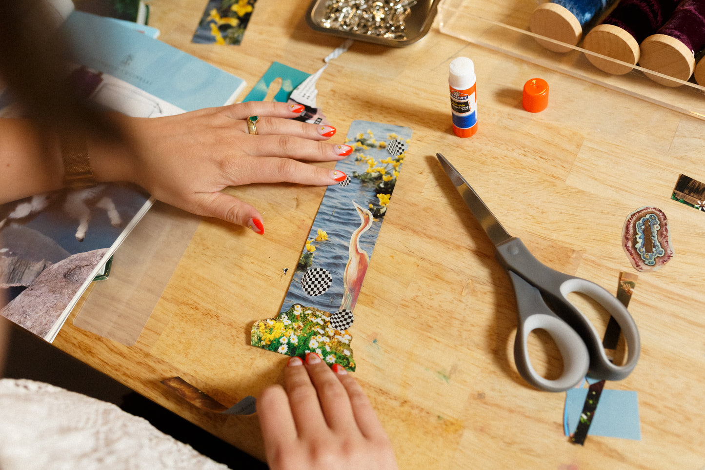 Collage Bookmark Craft at Edison Hills