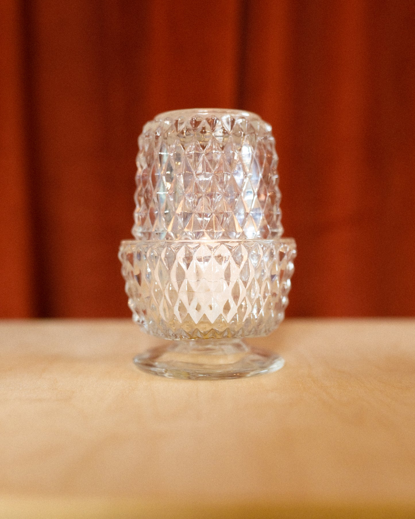 70's Indiana Glass Fairy Lamp