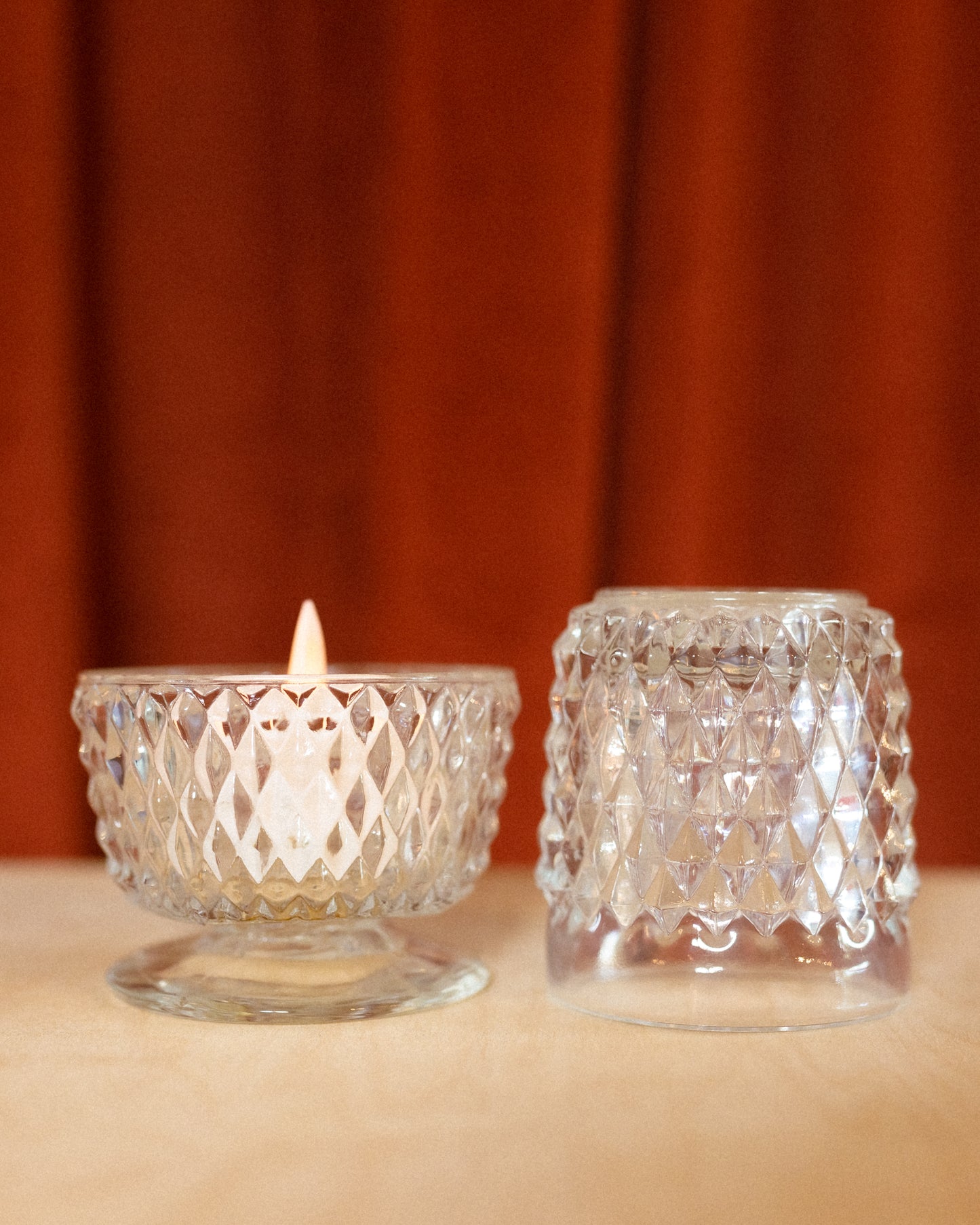 70's Indiana Glass Fairy Lamp