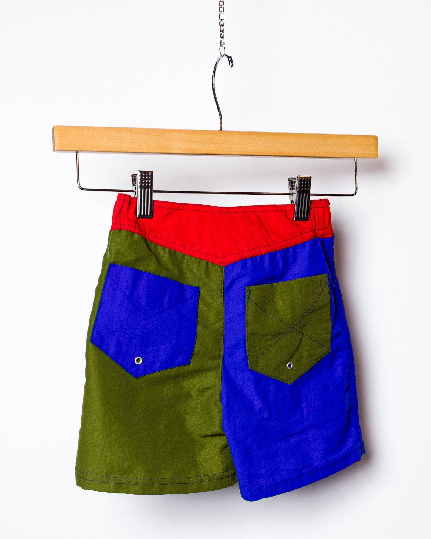 1990's Color Block Kids Swim Shorts