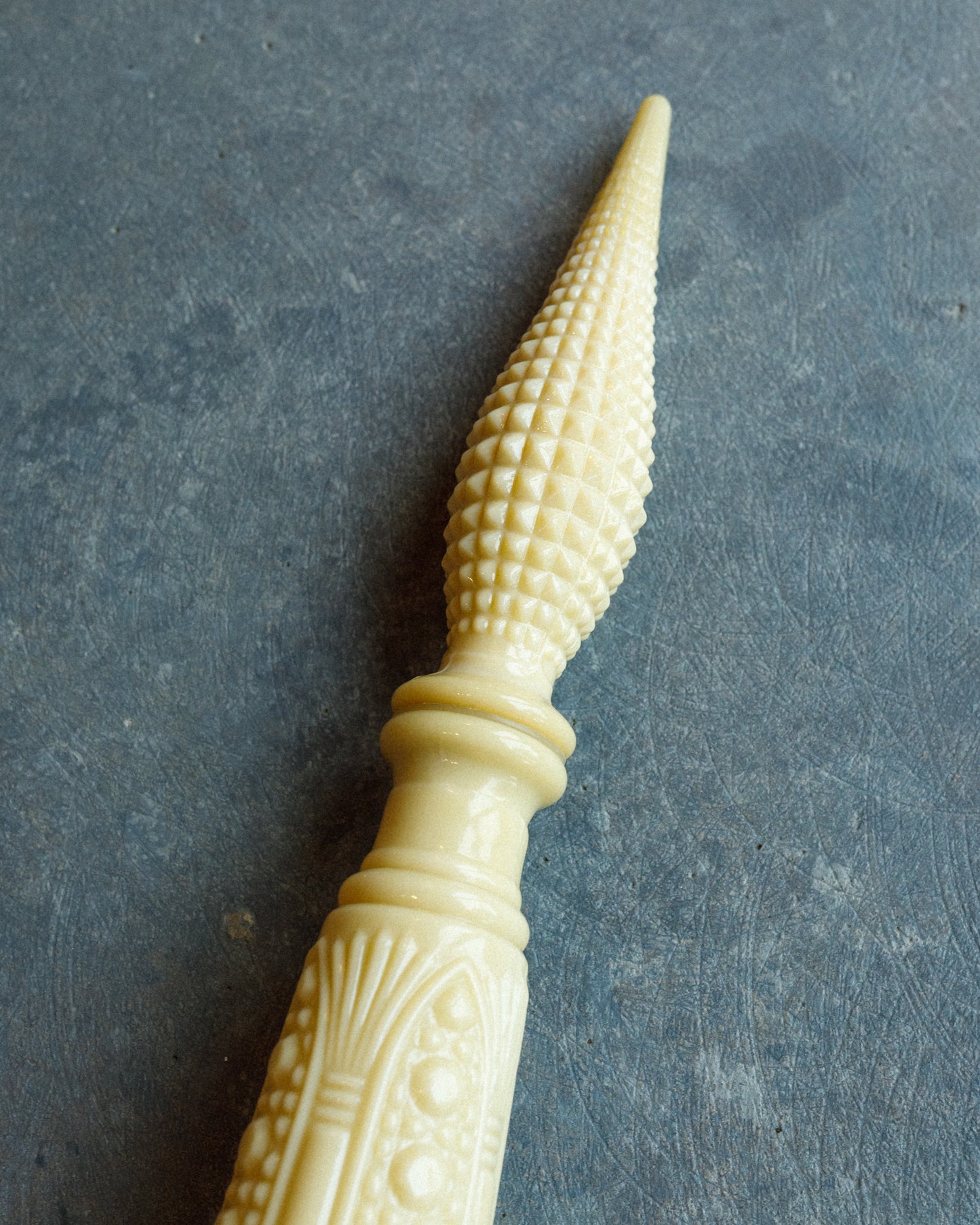 Mid-Century Milk Glass Genie Bottle