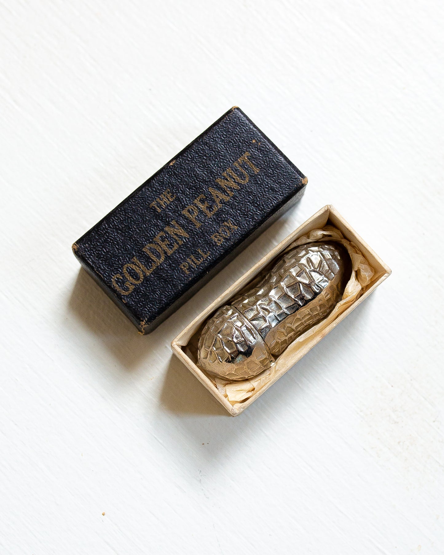Vintage Japanese "Golden Peanut" Pillbox