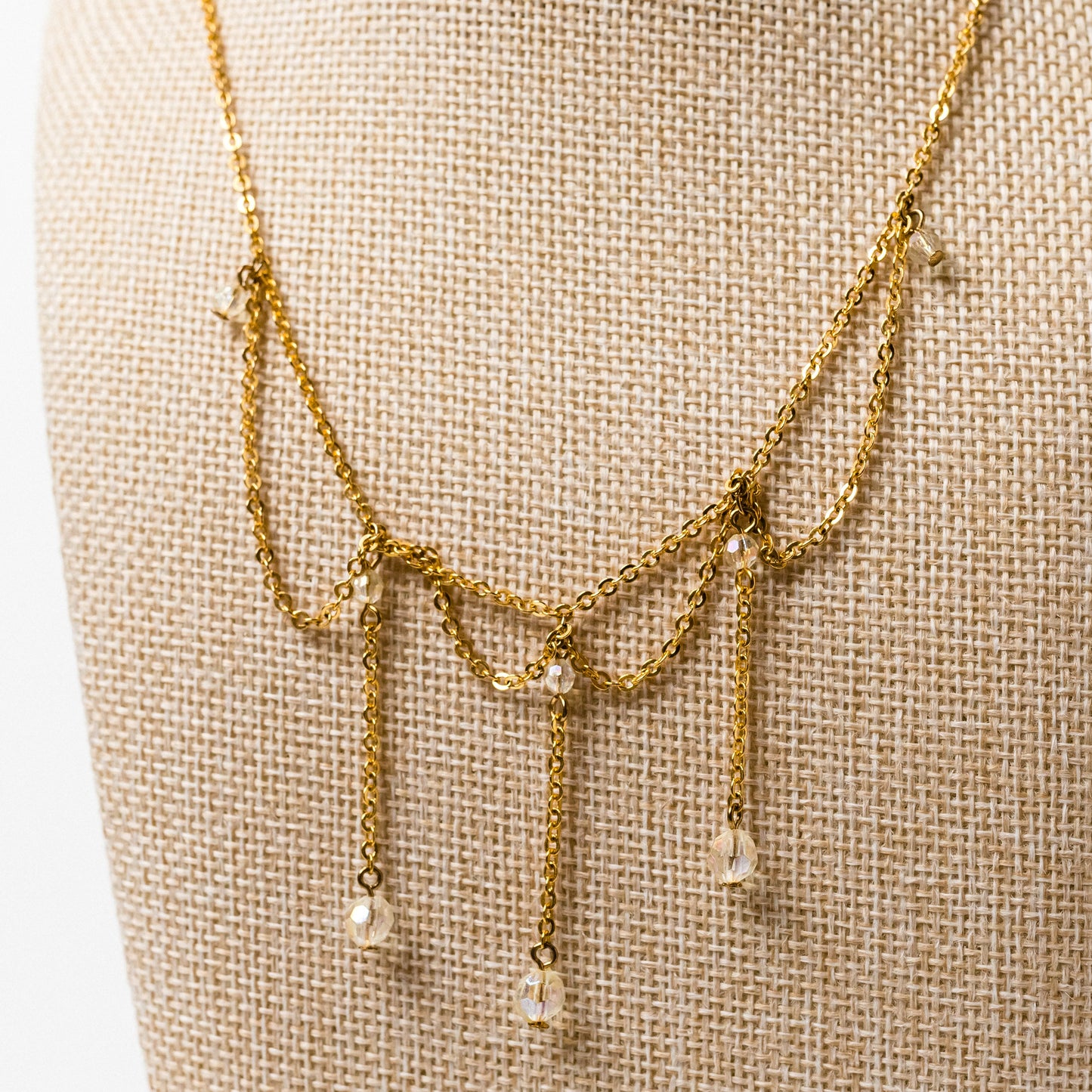 Vintage Gold-tone Draped Necklace