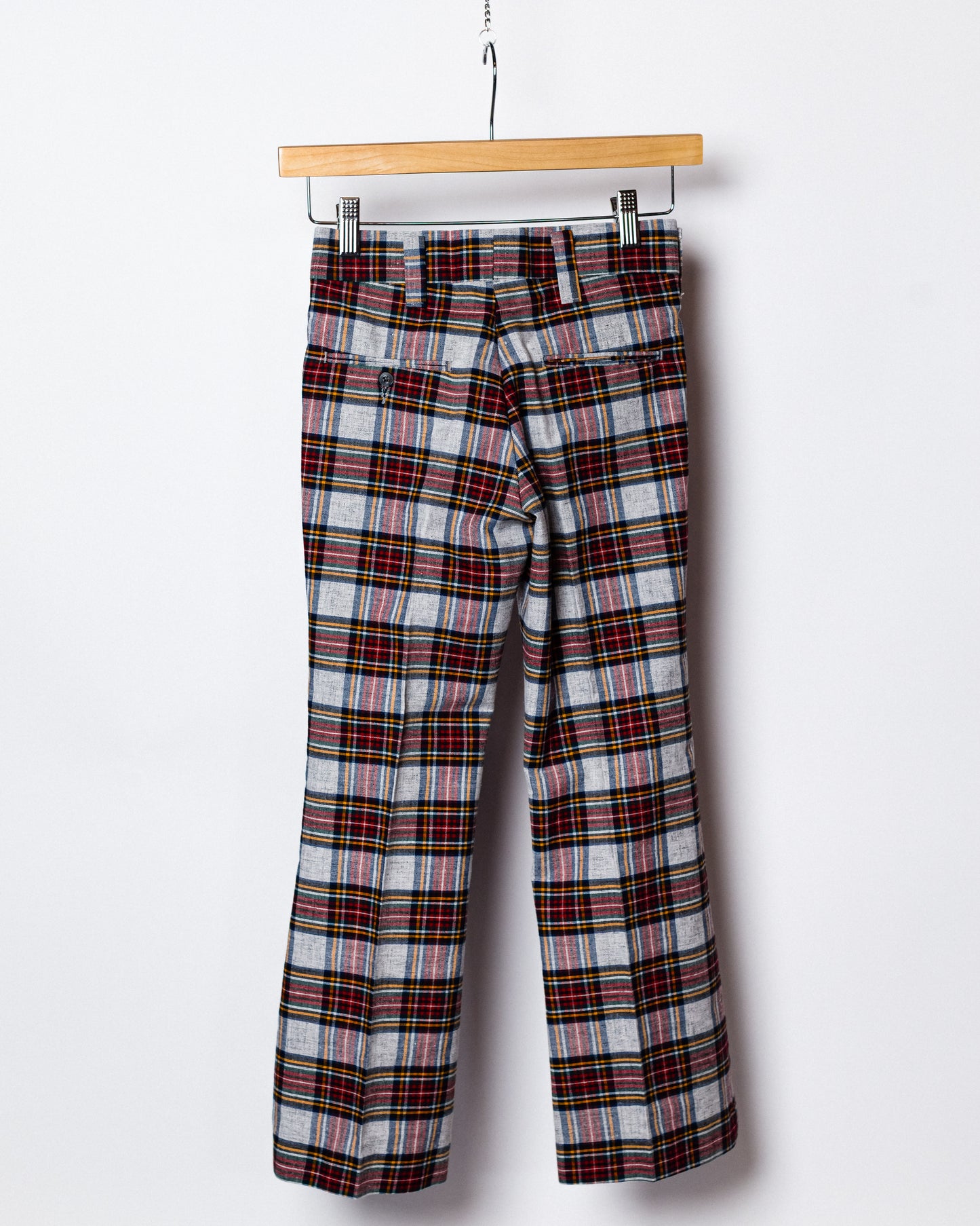1970's Retro Plaid Bellbottom Children's Pants