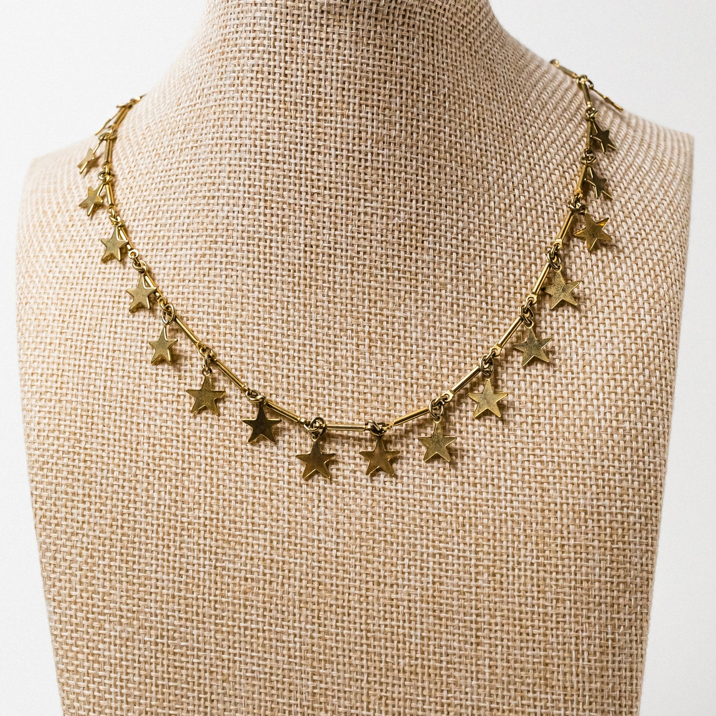 Vintage Gold-Tone Star Necklace