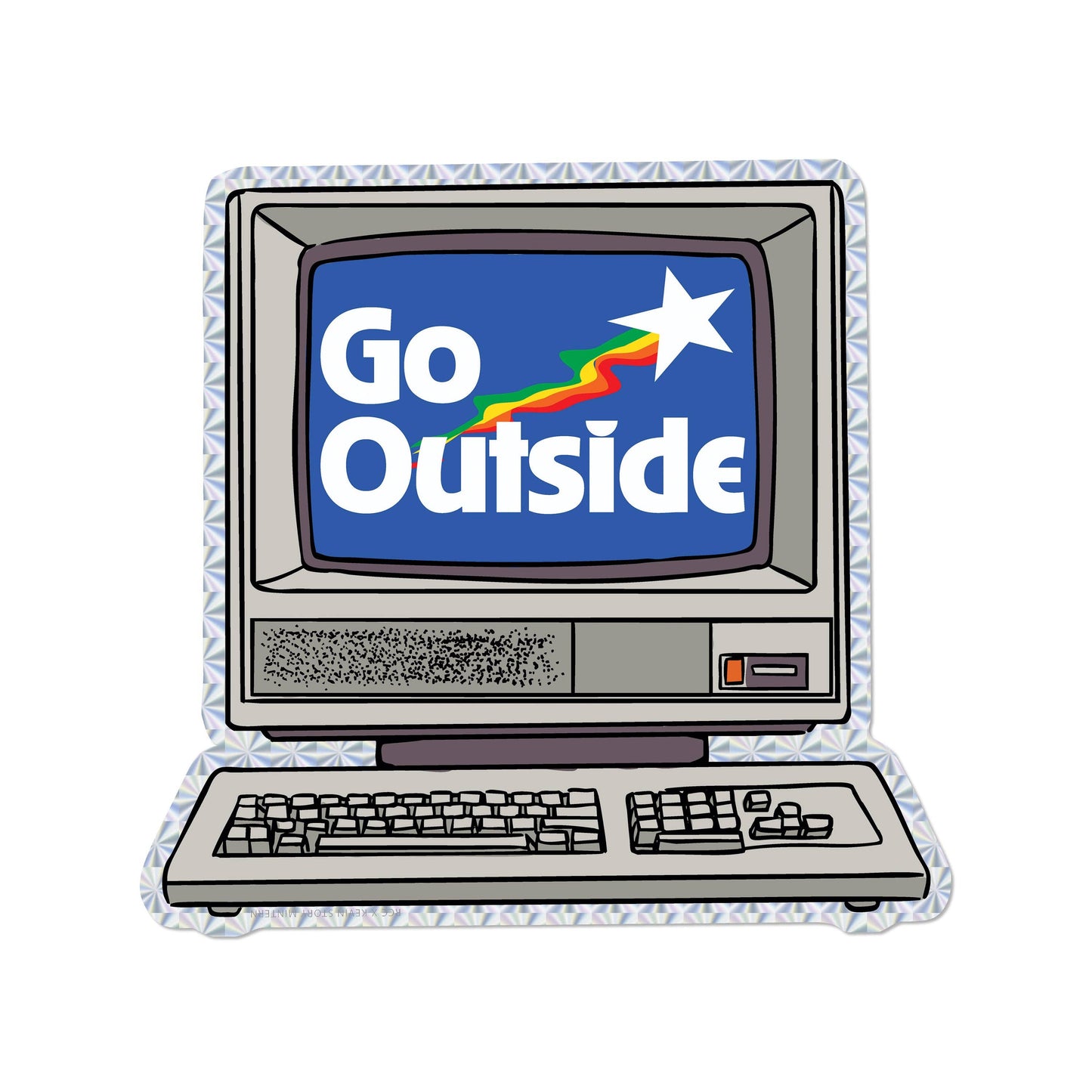 Go Outside sticker: Single