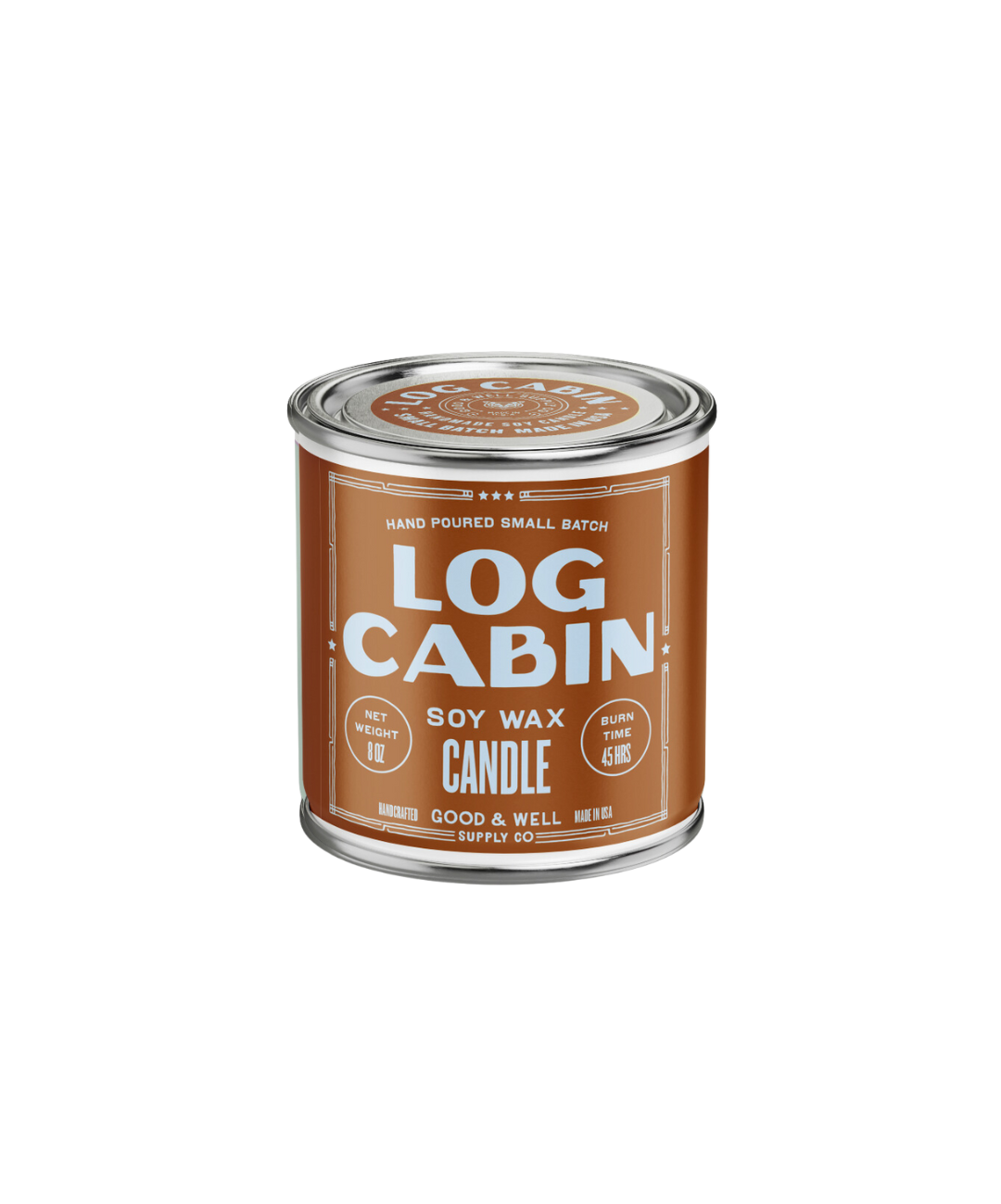Log Cabin Soy Candle : 1/2 Pint / Cotton Wick
