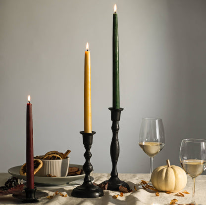 Beeswax Taper Candles – Dripless & Handmade in USA: Sky Blue / 10"