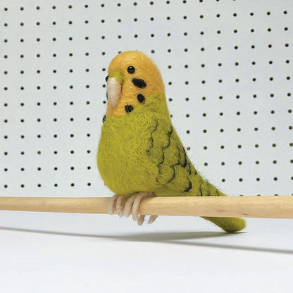 Needle Felting Kit Budgie. Make a wool felt budgerigar