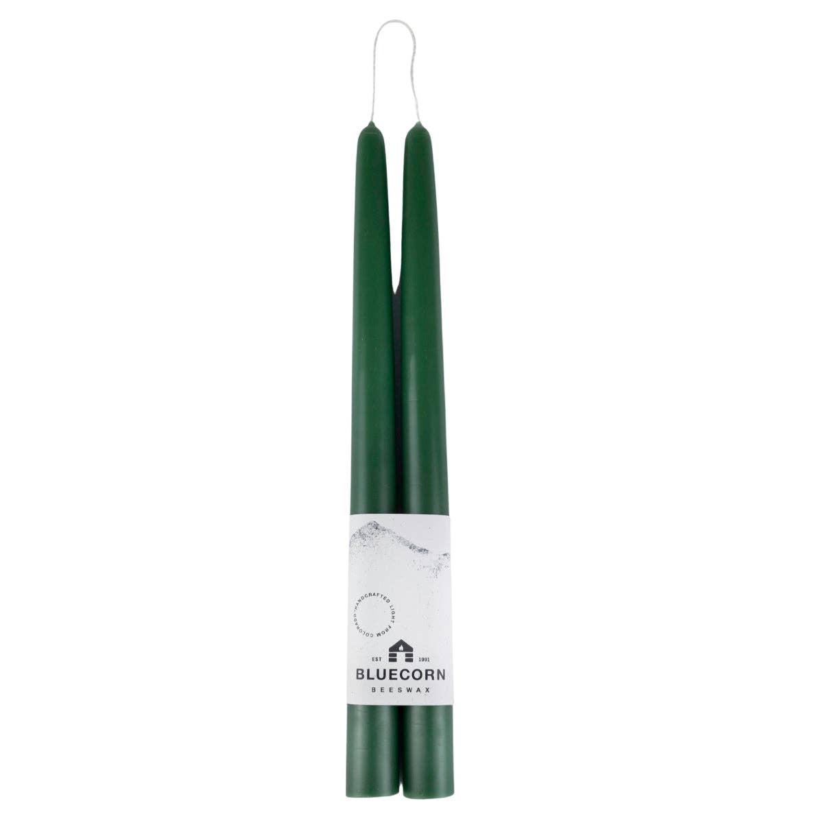 Pair of Hand-Dipped Beeswax Taper Candles: 10" / Ivory