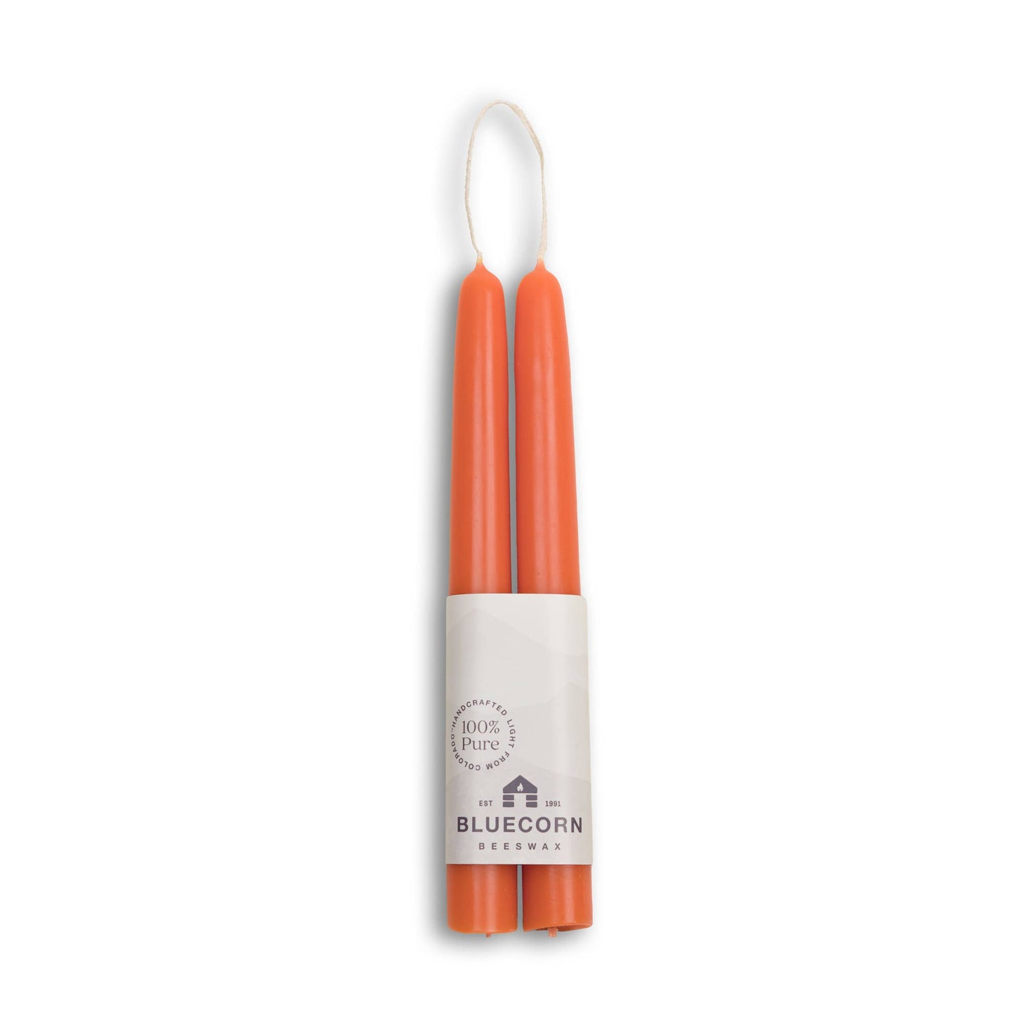 Beeswax Taper Candles – Dripless & Handmade in USA: Sky Blue / 10"