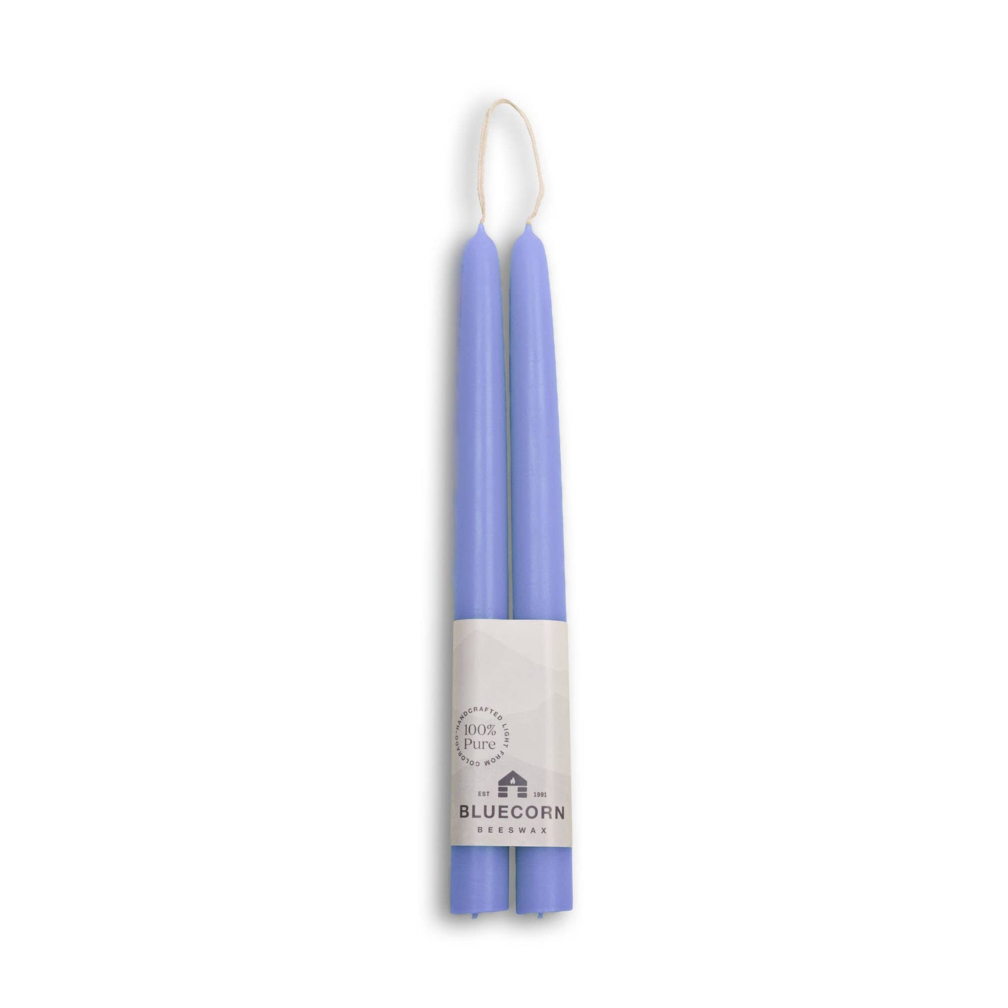Beeswax Taper Candles – Dripless & Handmade in USA: Lilac / 10"