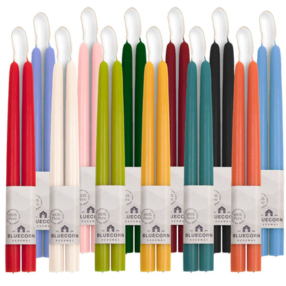 Beeswax Taper Candles – Dripless & Handmade in USA: Sky Blue / 10"