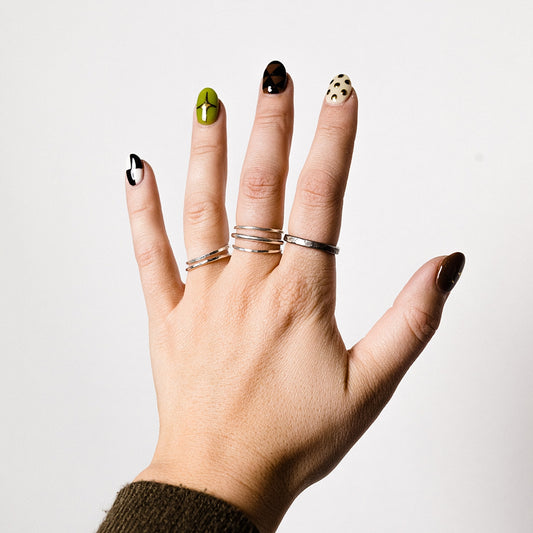 Sterling Silver Stacker Rings with Brie Flora