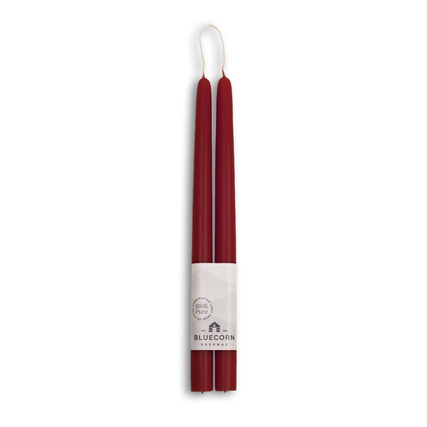 Beeswax Taper Candles – Dripless & Handmade in USA: Sky Blue / 10"