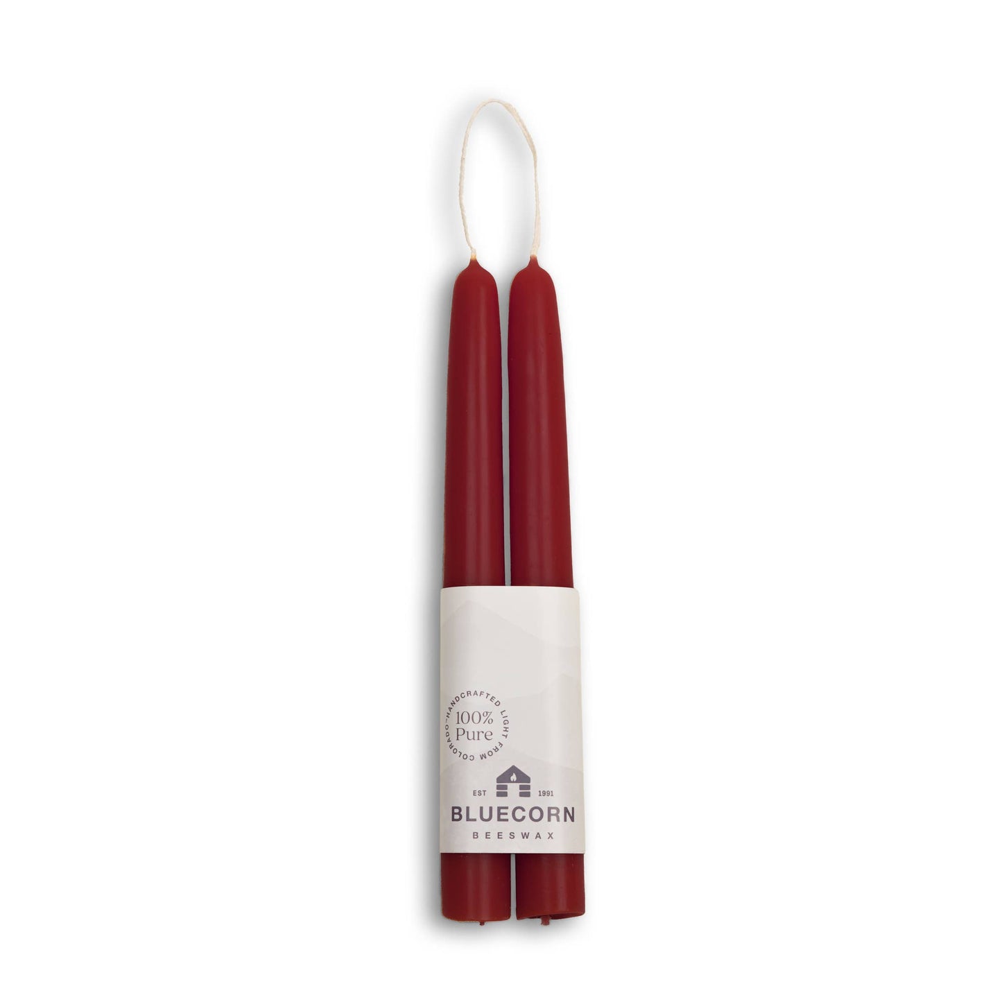 Beeswax Taper Candles – Dripless & Handmade in USA: Teal / 10"