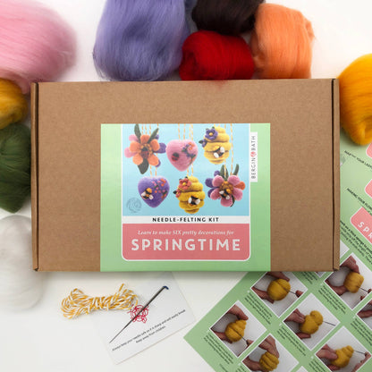 Needle Felting Kit - Springtime. A Pretty Craft for Easter