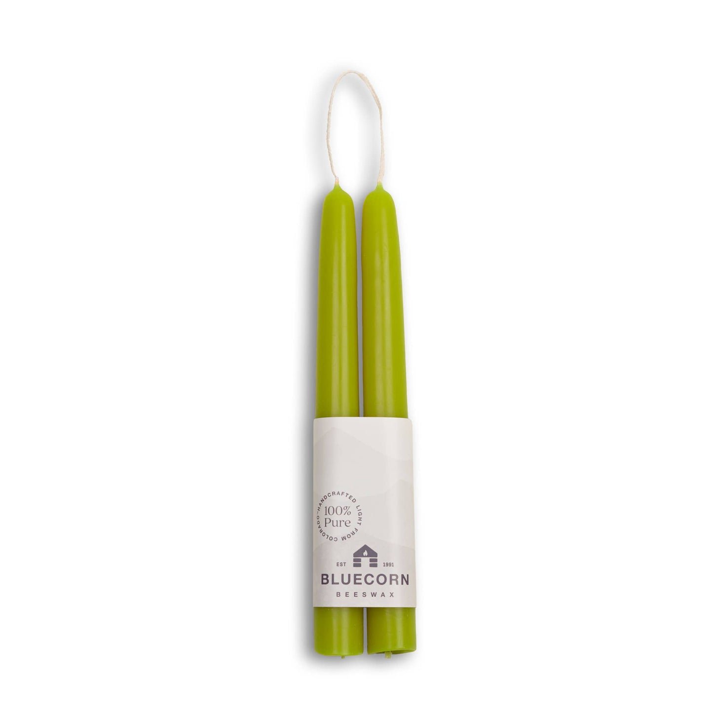 Beeswax Taper Candles – Dripless & Handmade in USA: Teal / 10"