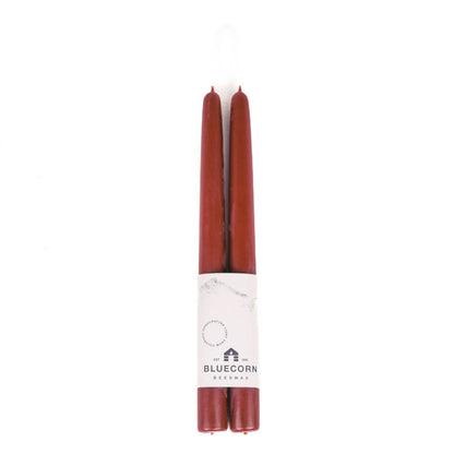 Pair of Hand-Dipped Beeswax Taper Candles: 10" / Raw