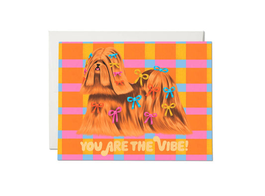 Puppy Vibe friendship greeting card