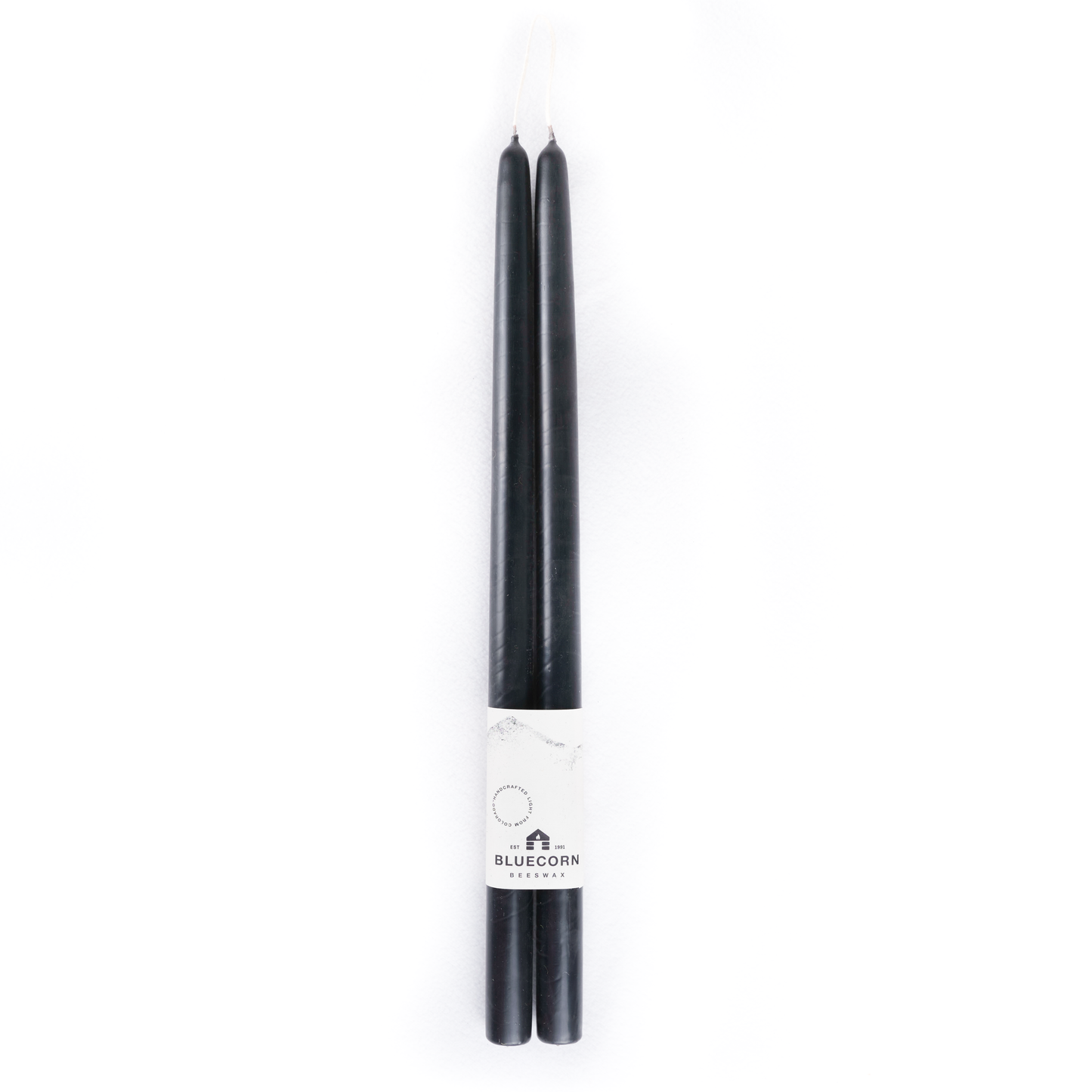 Pair of Hand-Dipped Beeswax Taper Candles: 10" / Pistachio