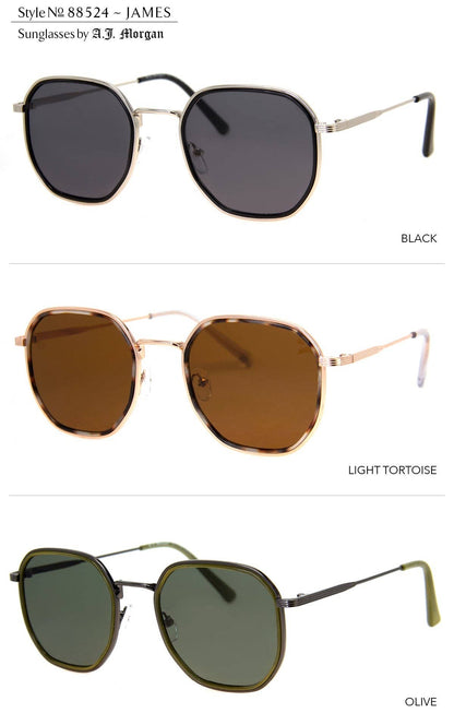 James - Sunglasses: OLIVE GREEN