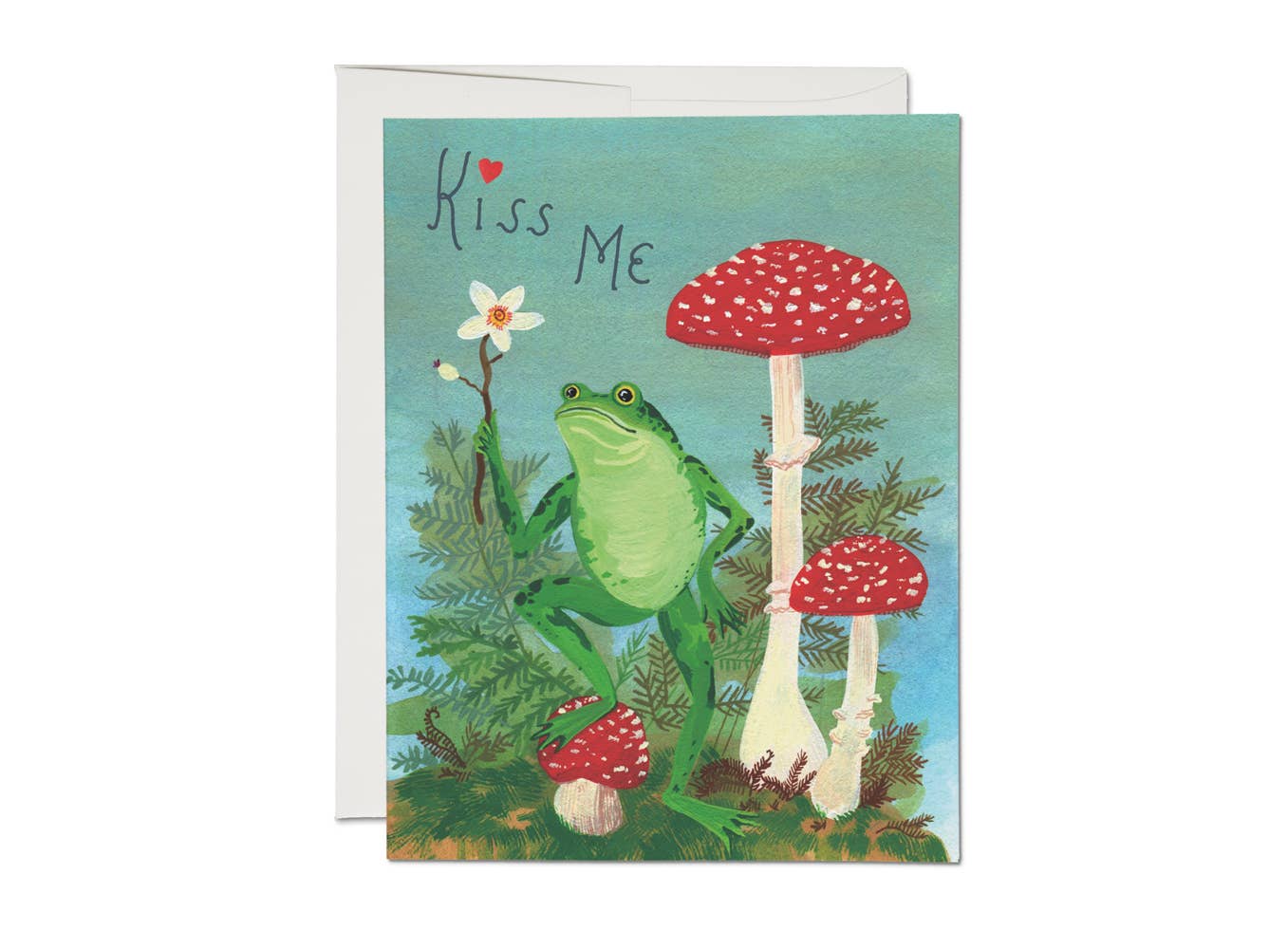 Kiss Me love greeting card: Singles