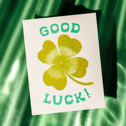Good Luck - Risograph Card