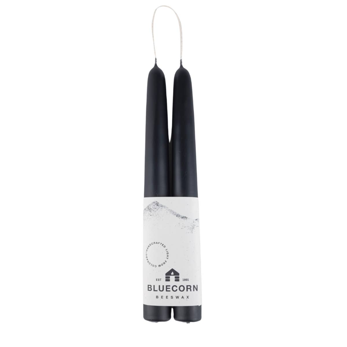 Pair of Hand-Dipped Beeswax Taper Candles: 10" / Apricot
