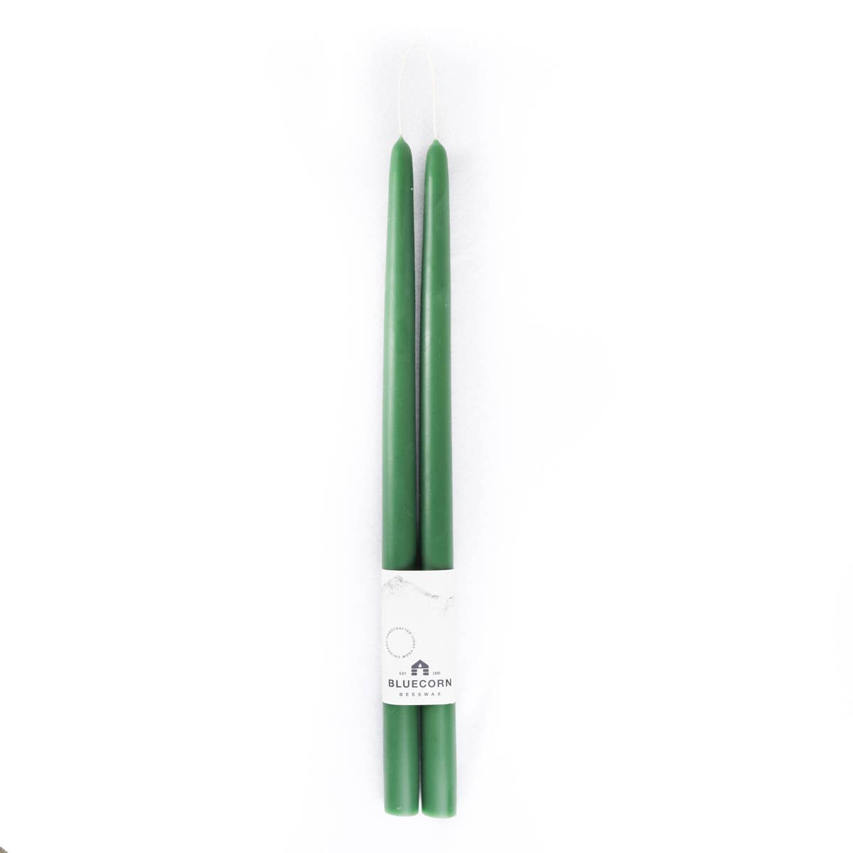 Pair of Hand-Dipped Beeswax Taper Candles: 10" / Ivory