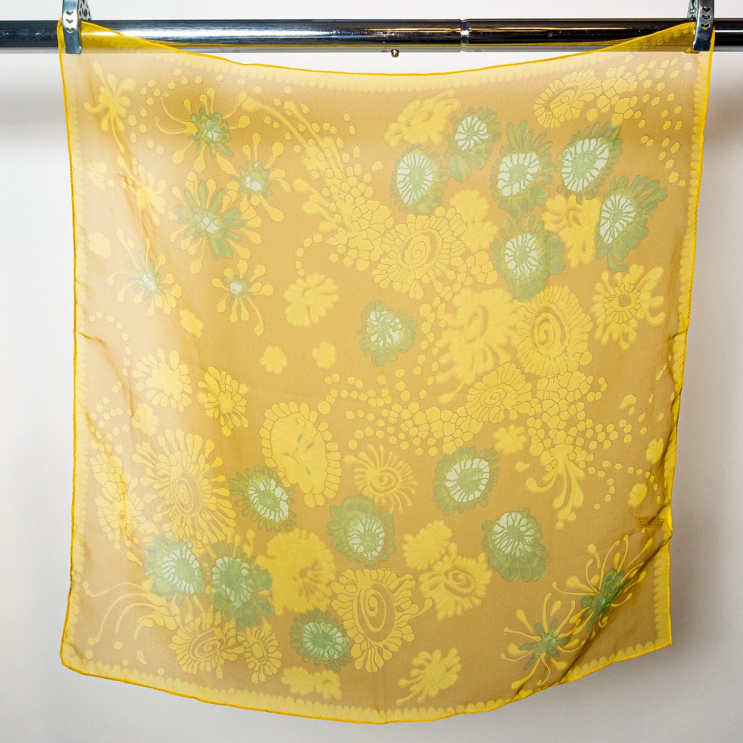 Vintage Sheer Floral Scarf