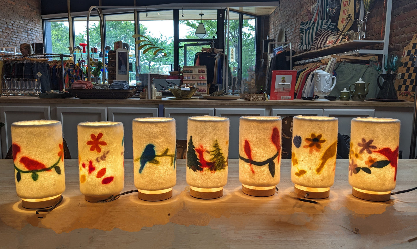 Only 2 tickets left! Wet Felted Wool Lamp Workshop with Allison Weeden