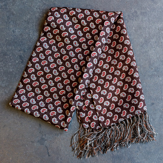 1940's Pure Silk Paisley Scarf by Cisco