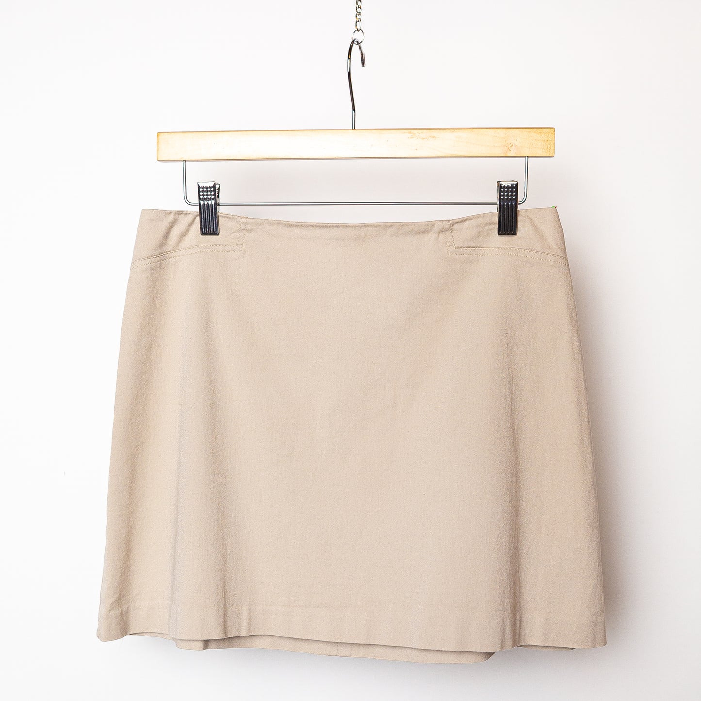 Y2K "Star C.C.C." Khaki Mini Skirt