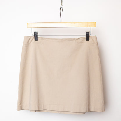 Y2K "Star C.C.C." Khaki Mini Skirt