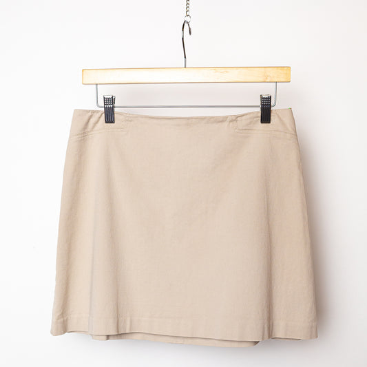 Y2K "Star C.C.C." Khaki Mini Skirt