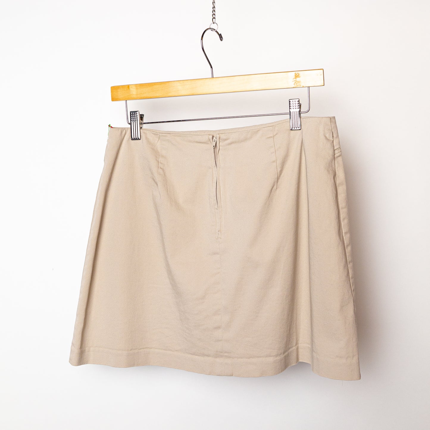 Y2K "Star C.C.C." Khaki Mini Skirt