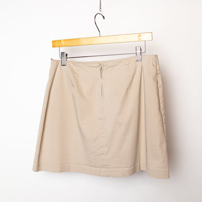 Y2K "Star C.C.C." Khaki Mini Skirt