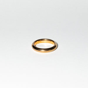 Gold Tone Stainless Steel Italian Ring, Size 7